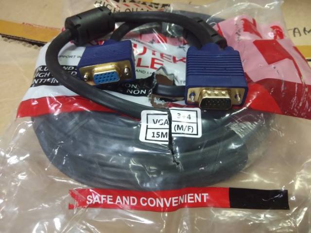 Netline Kabel VGA Female to Male 15Meter Gold Plate