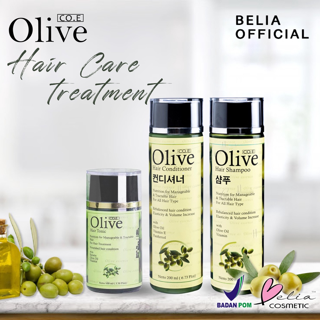 ❤ BELIA ❤ CO.E Olive Hair Treatment | Shampoo | Conditioner | Tonic | Shampo Serum Kids SYB (✔BPOM)