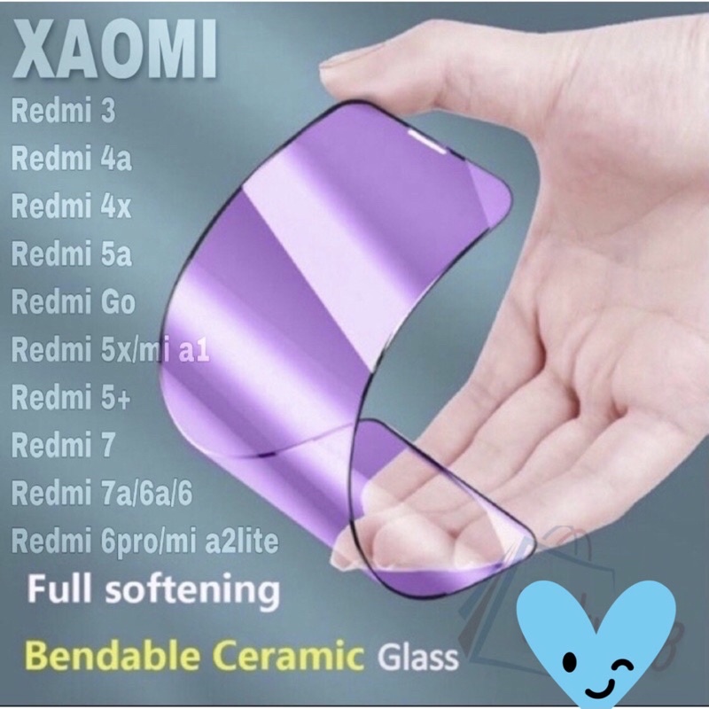 TEMPERED GLASS CERAMIC FILM BLUE LIGHT RAY REDMI 3/REDMI4A/REDMI4X/REDMI5A/REDMI GO/REDM5X/REDMI7 DL