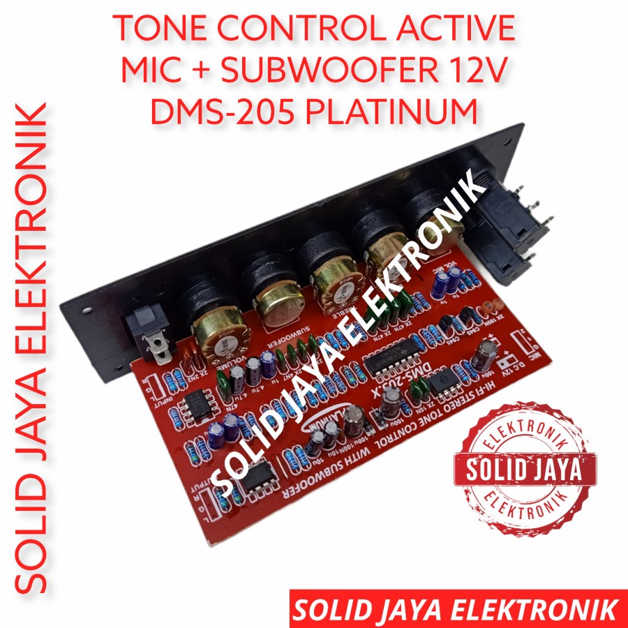 KIT TONE CONTROL AKTIF 12V DC DMS205 KONTROL HI FI STEREO SUBWOOFER SUB MIC MIC KARAOKE 12 VOLT V DCAKI ACCU 12VOLT PLUS PANEL X DMS 205 DMS-205 PLATINUM ASLI ORIGINAL