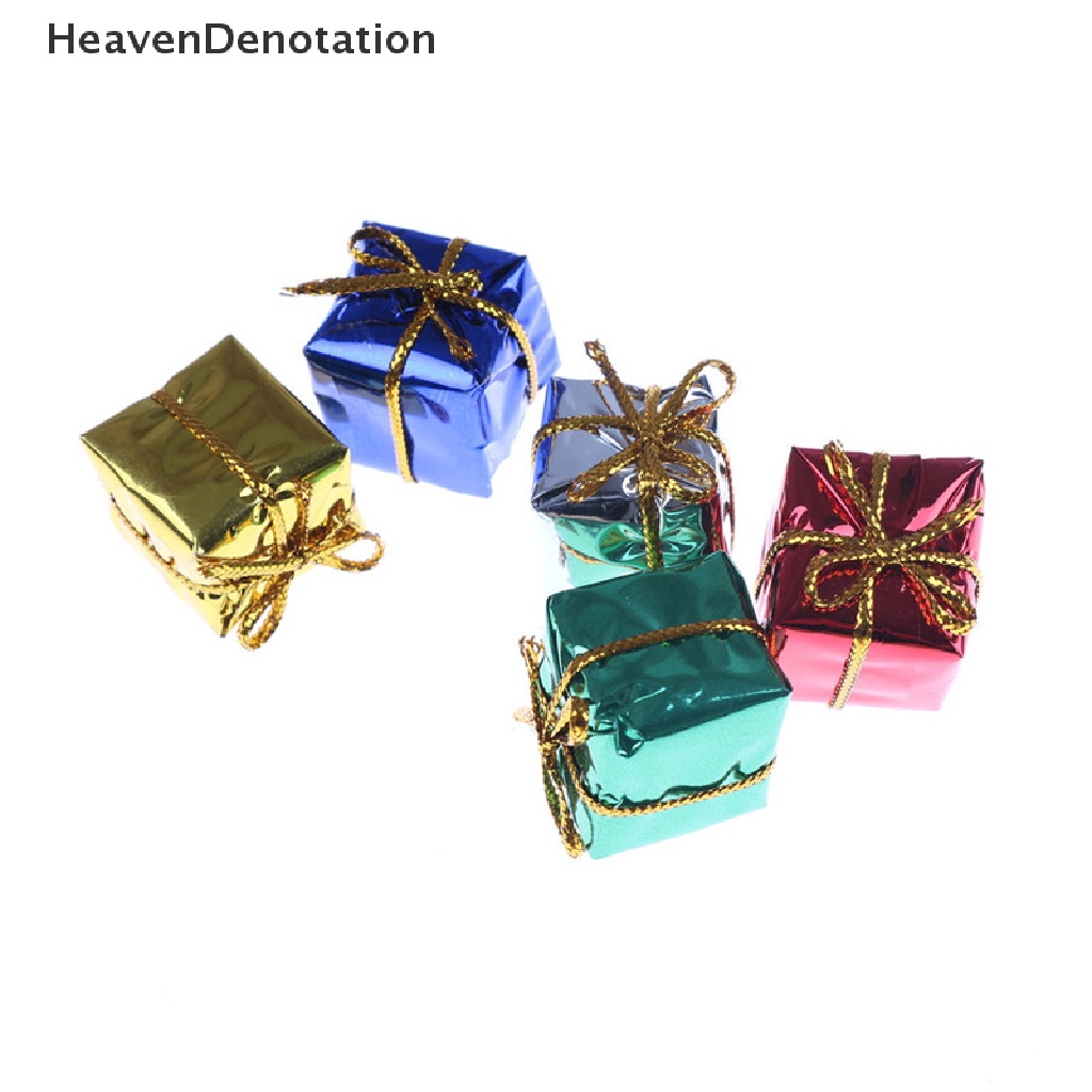 [HeavenDenotation] 10pcs Dollhouse Miniature Box Christmas Dollhouse Decoration Gift Toy