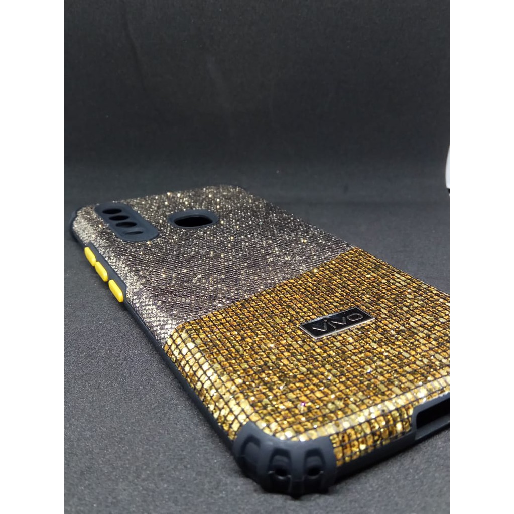 Casing Glitter Disco Vivo Y17/Y15/Y12/Y12i/Y11 Glamor Bling Bling Disko Weika COD