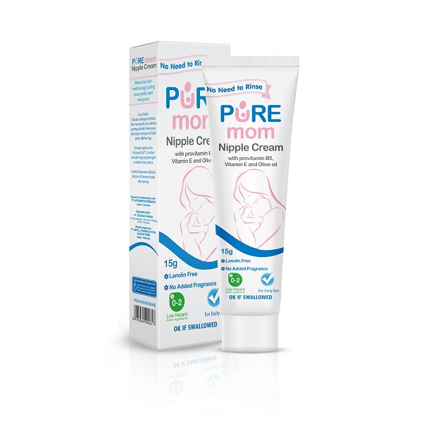 Pure Mom Nipple Cream 15 gr / Pure Baby Nipple Cream / krim puting susu ibu saat menyusui