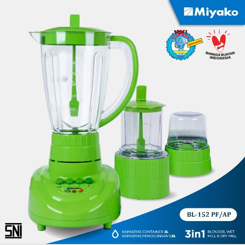 Blender miyako plastik  1,5L 3 in 1 BL-152 PF -AP