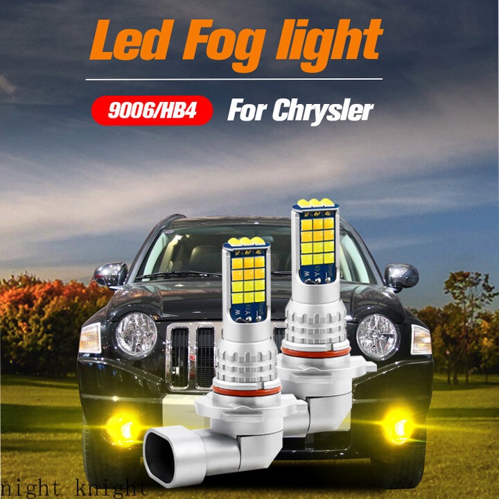 2pcs Lampu Kabut LED 9006 H10 No Error Untuk Chrysler 300C Crossfire 2003-2008 PT Cruiser Sebring 2001-2010