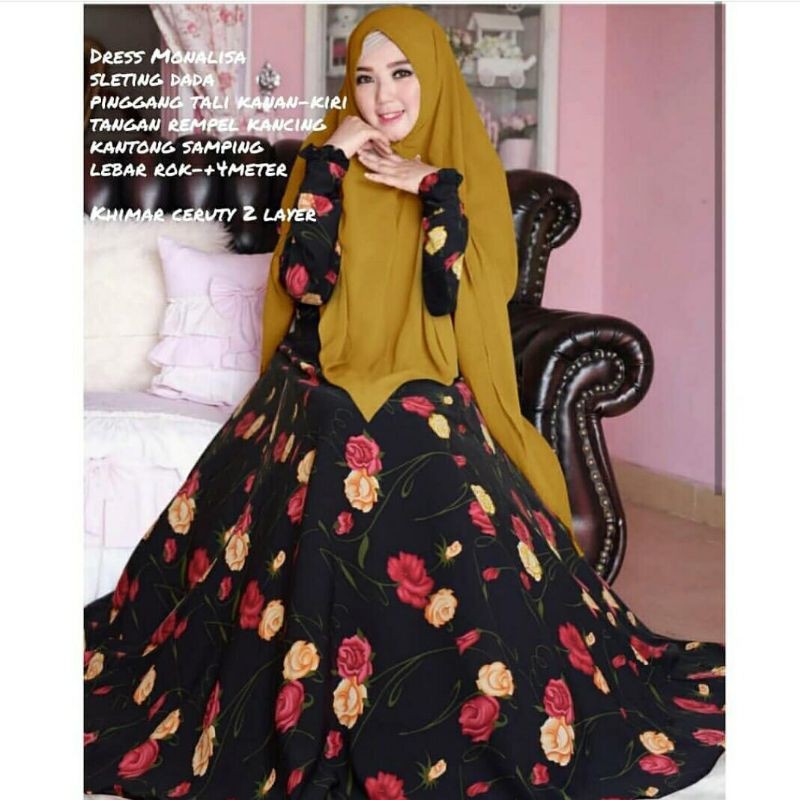 NSFC NAJIBAH GAMIS SYAR'I ASDF MONALISA SET HIJAB CERUTY