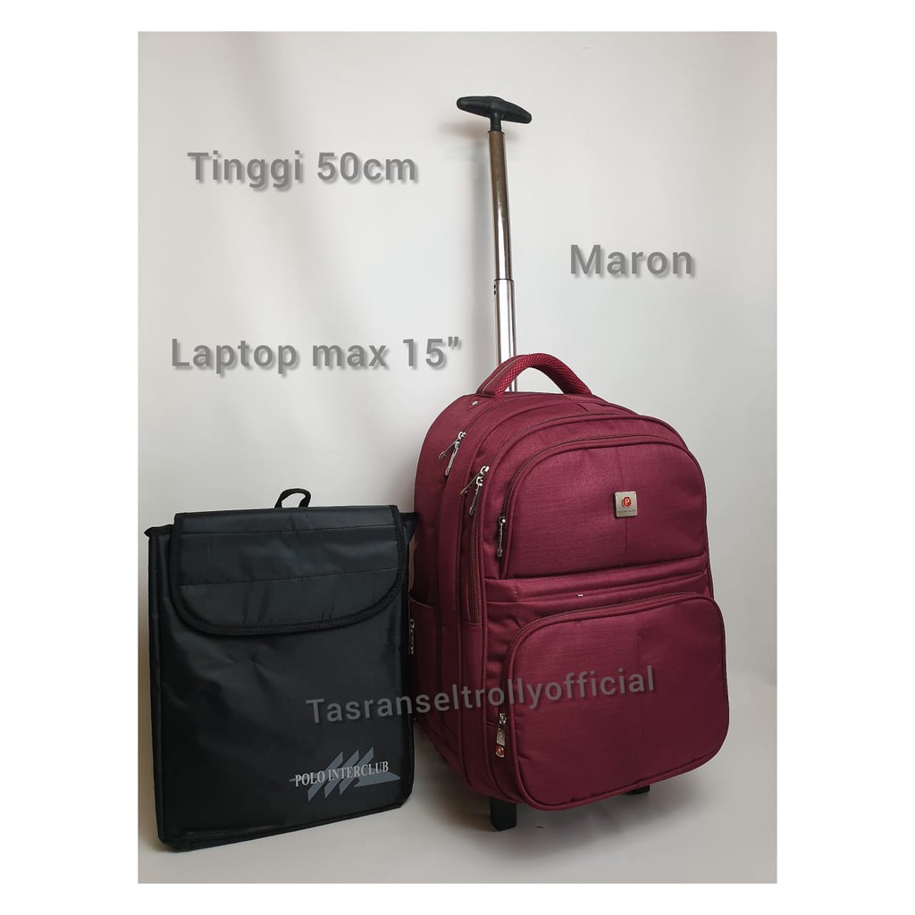 Tas Ransel Troli Laptop 19&quot;Polo Interclub 100%original