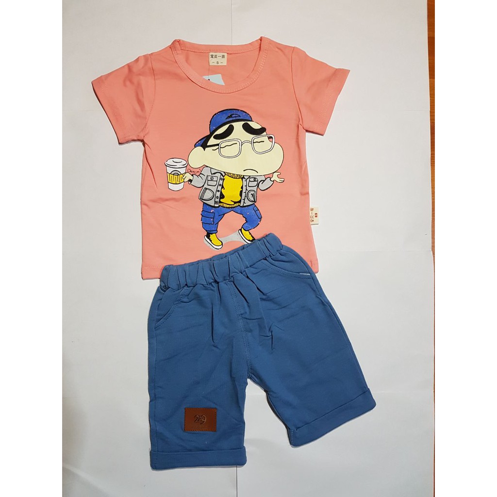 Baju Setelan Anak Shinchan Import