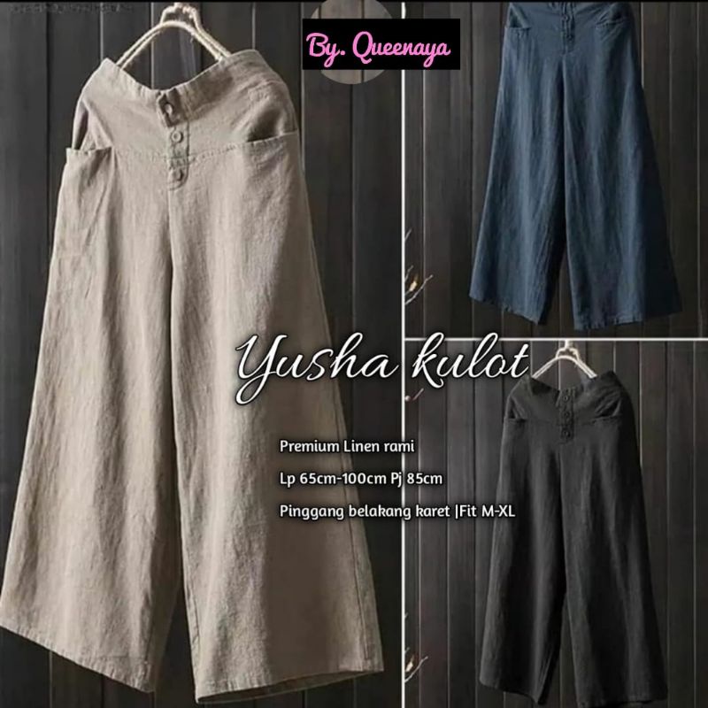 NEW ARRIVAL BISA COD|YUSHA KULOT BY QUEENAYA/CELANA PANJANG WANITA