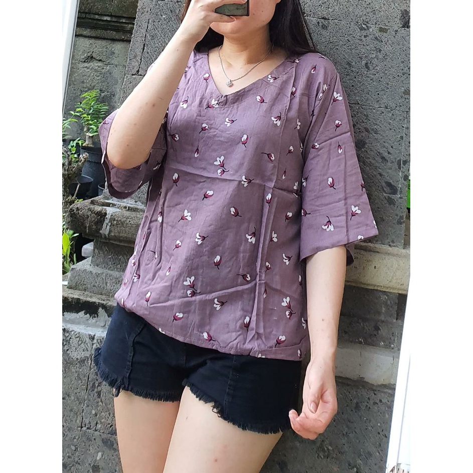 HatiStore/Blouse lonceng rayon/Blouse jumbo/atasan bigsize/atasan jumbo/rayon premium/rayon bali/gro