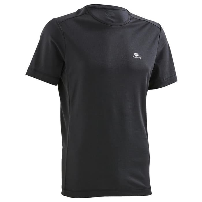 Terbaru Kalenji Kaos Lari Rundry Pria Hitam Decathlon