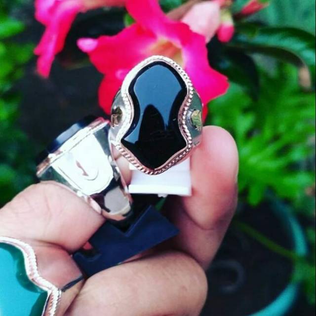 Cincin Terompah Nabi, Batu Yaman Cibet, Ring Perak Murni