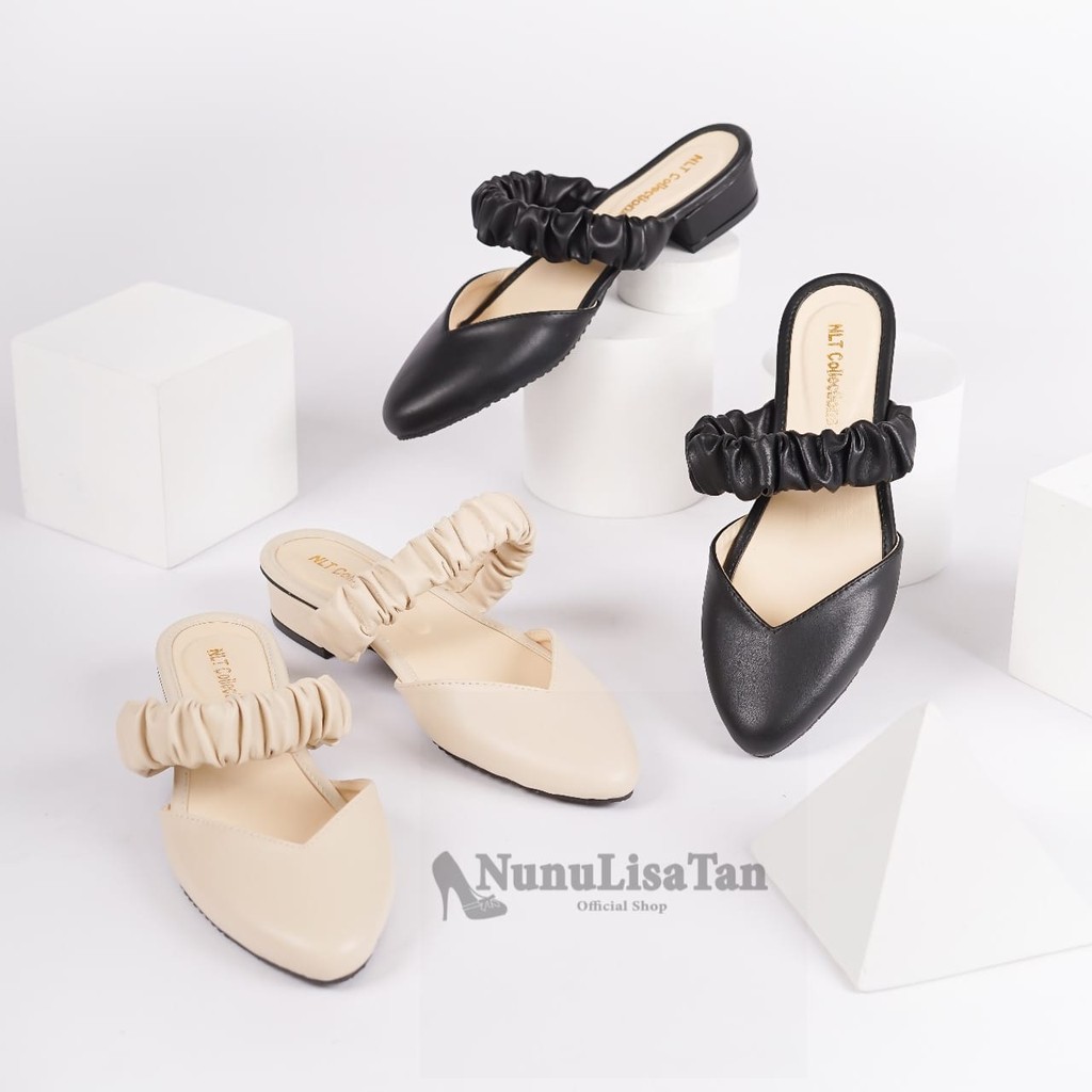 NunuLisaTan-  cod terbaru heels hak tahu heels wanita AGATHA 3cm