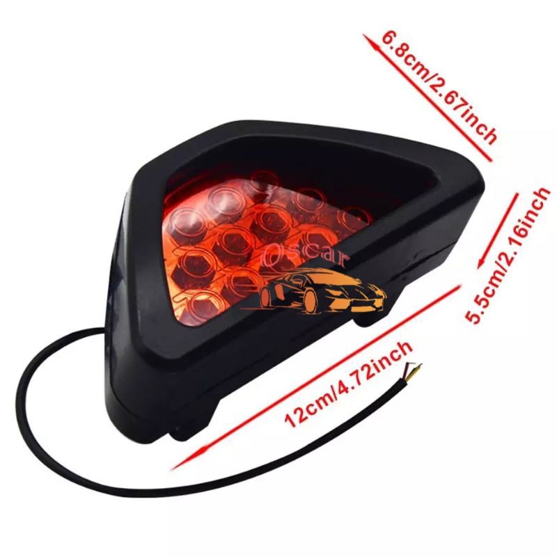 Lampu Stop Mobil Model F1 / Lampu Rem / Lampu Stop brake lamp Segitiga