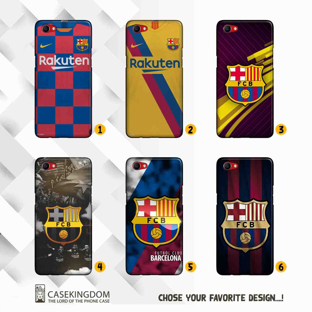 Premium Custom Case Oppo F7 Youth Barcelona FC Casing Hardcase Full Print