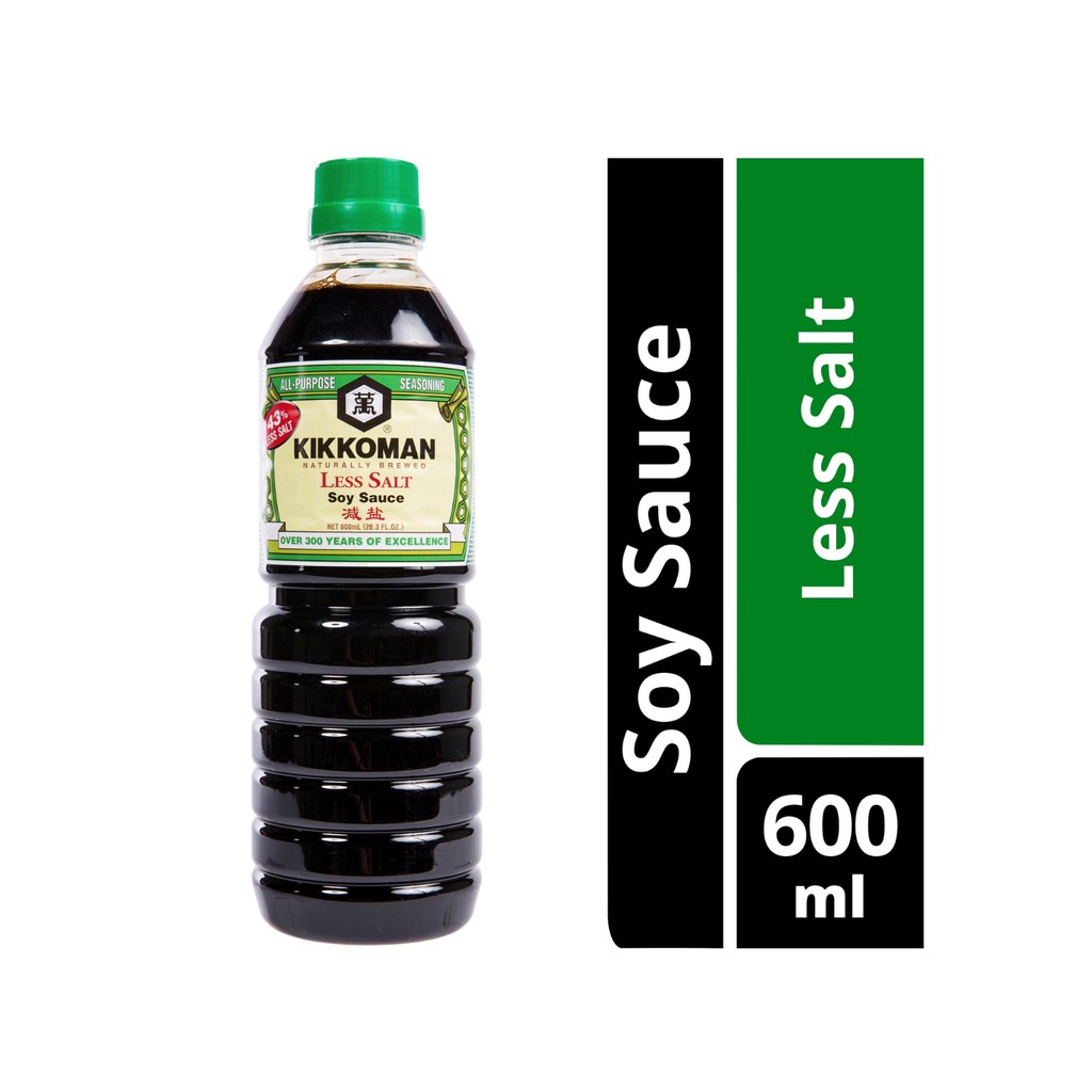 

Kikkoman Soy Sauce Naturally Brewed Less Salt 600ml