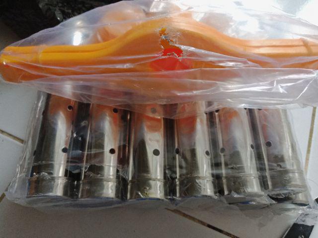 1 Lusin Cetakan Lontong Stainless Panjang Pendek / Cetakan Lontong Stainless