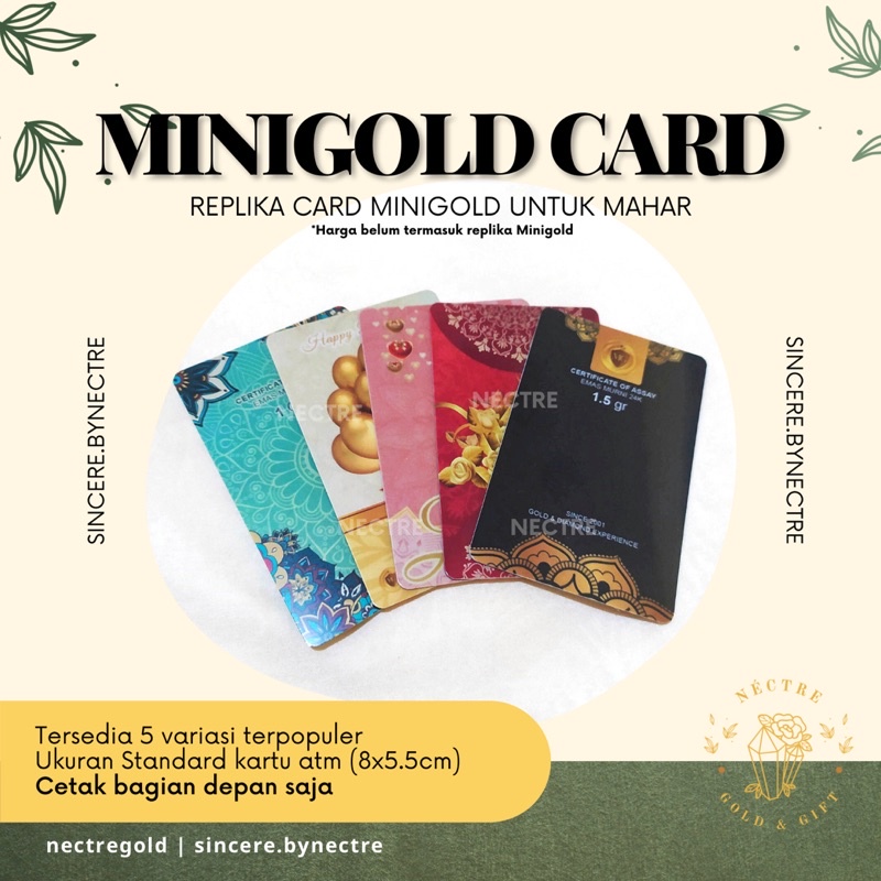 [𝐍𝐄𝐂𝐓𝐑𝐄] REPLIKA Minigold Card - DUMMY Kartu Mini Gold Logam Mulia 24k Mahar