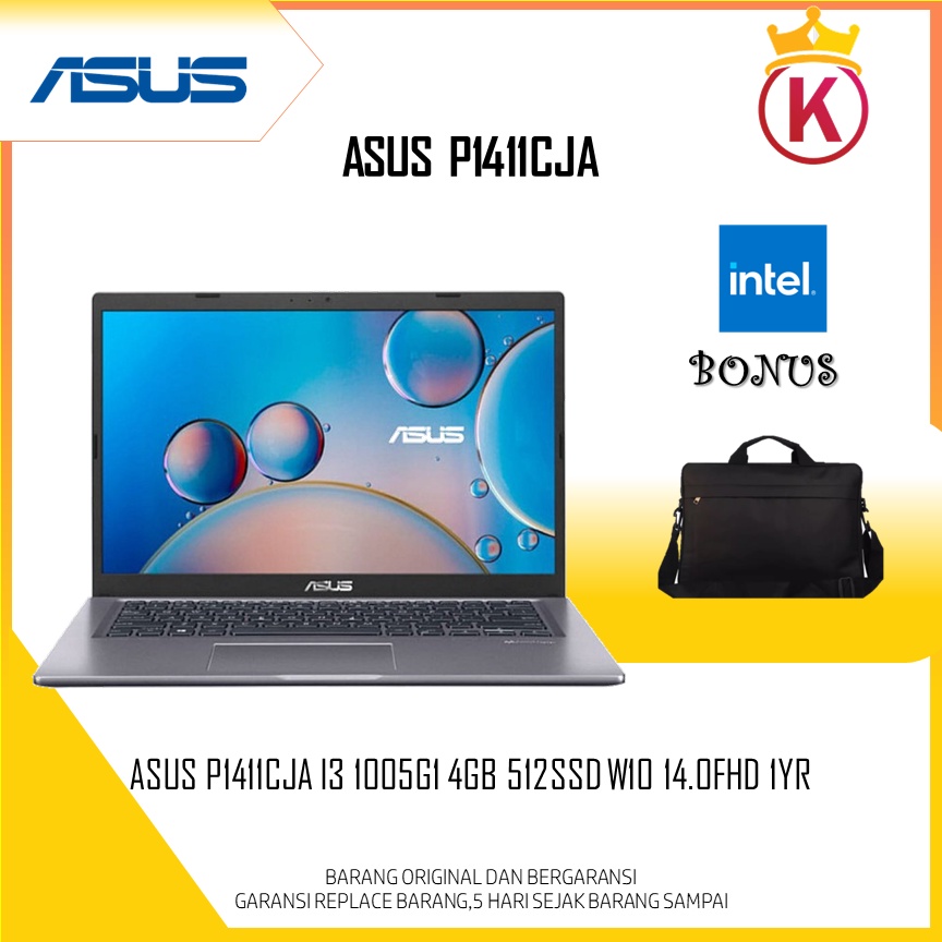 ASUS VIVOBOOK 14 CORE I3 GARANSI ORIGINAL ASUS INDONESIA FREE TAS & MOUSE