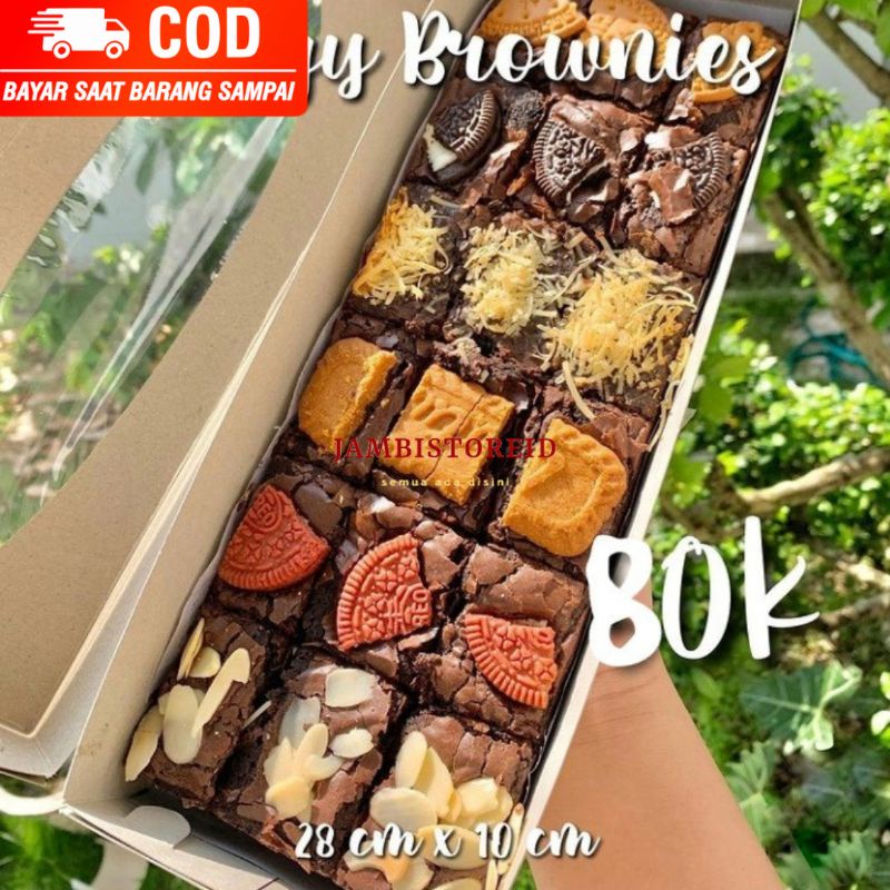 

(JAMBISTOREID) Fudgy Brownies Cheese 28x10cm Makanan Kue Kering Jambi