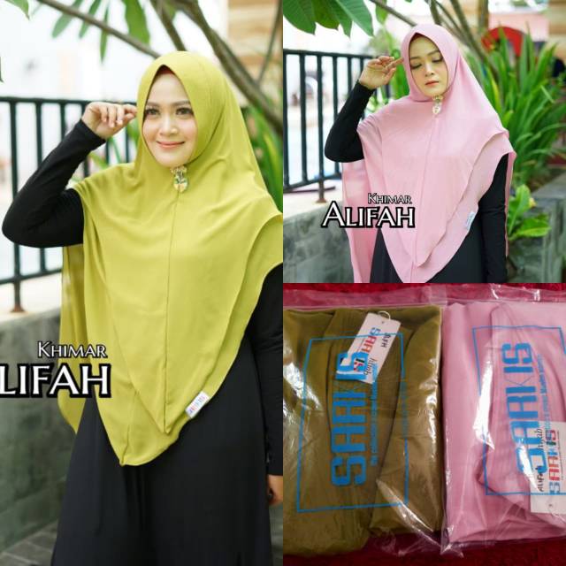 Khimar Alifah By SARKIS - Khimar ceruti premium - Khimar ceruti pet antem