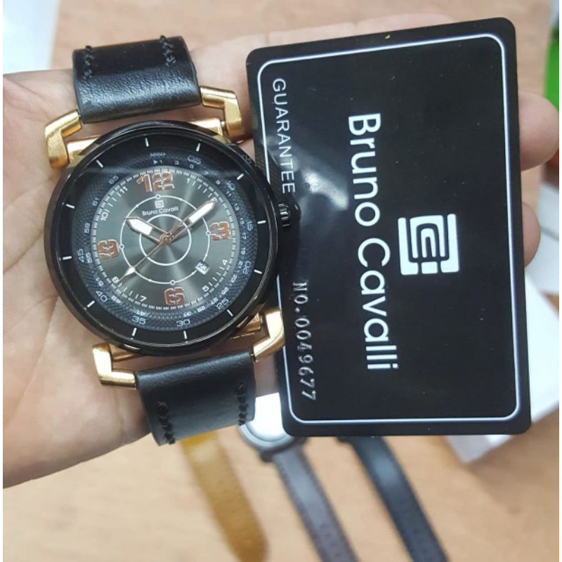 Jam Tangan Pria Bruno Cavalli Original Tali Kulit