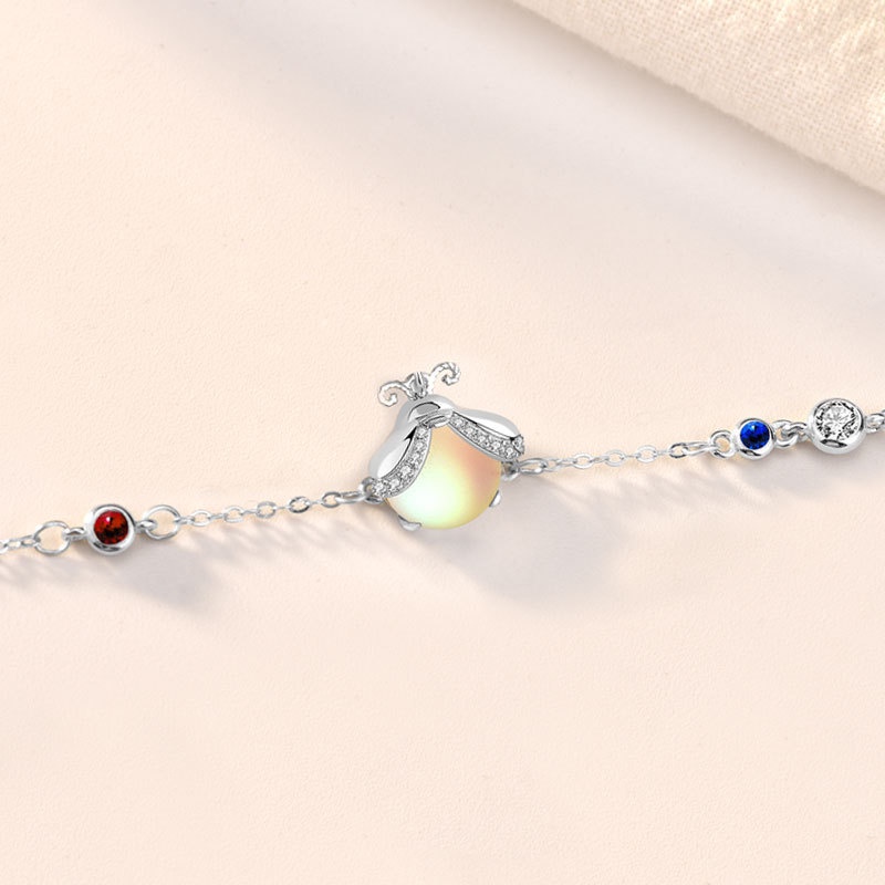 Gelang Moonstone Bahan S925 Silver Untuk Pasangan