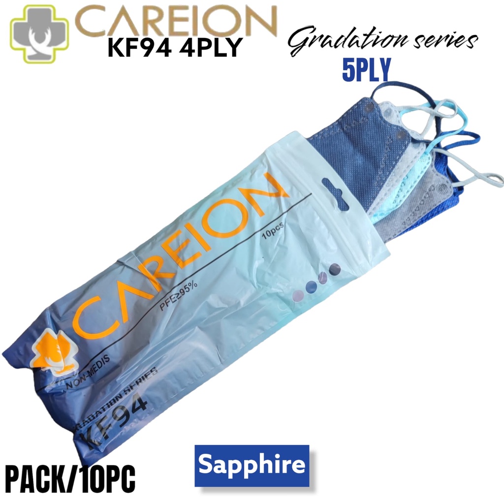 KF94 5PLY GRADATION MIX CAREION - MASKER KF94 GRADATION SHRIMPINK MORANDI / HIJAB CAREION 4 Ply isi 10 Pcs ORIGINAL