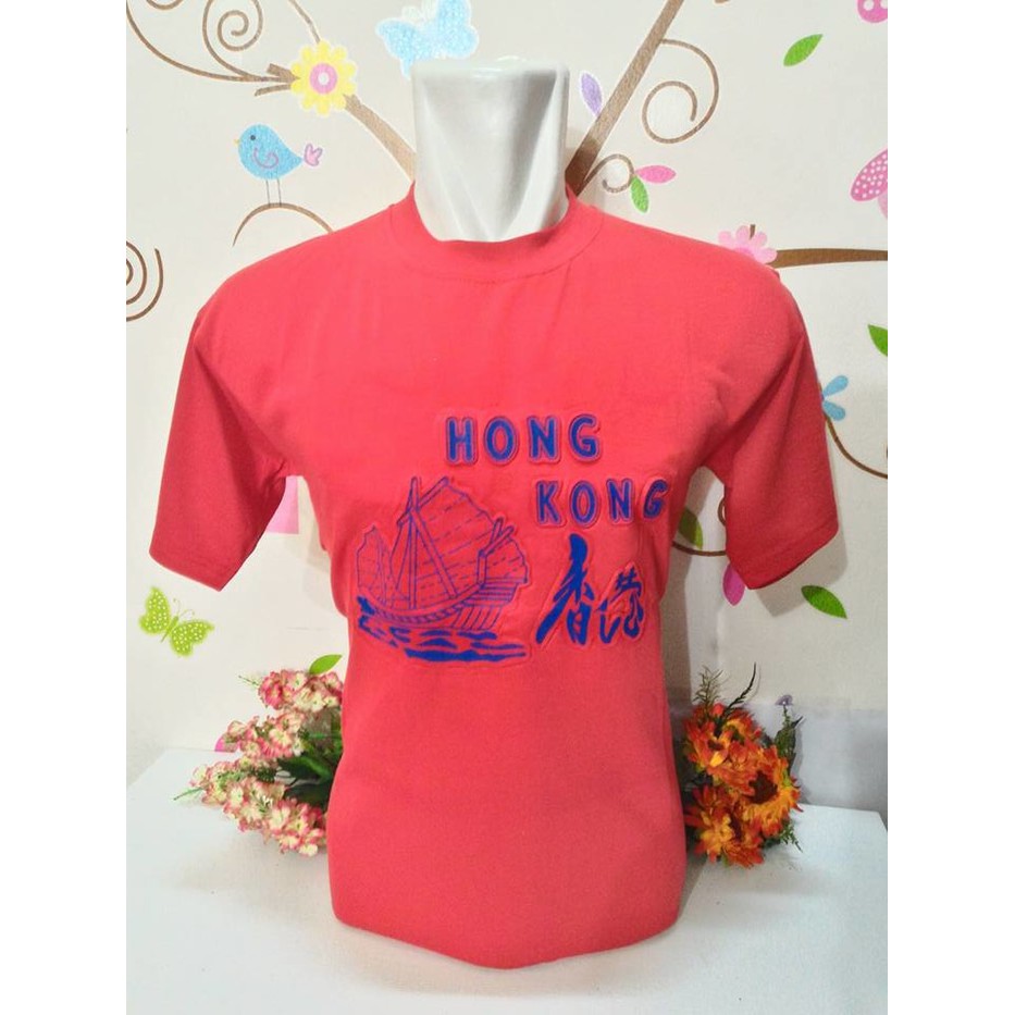 kaos negara hongkong/souvenir hongkong/oleholeh hongkong/oblong murah