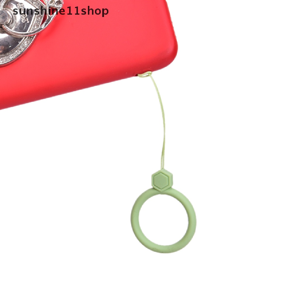 Sho Tali Lanyard Dengan Ring Jari Bahan Silikon Anti Hilang Untuk Handphone Universal