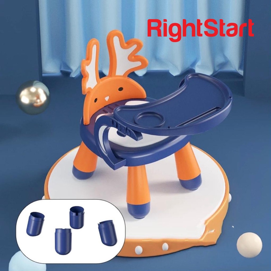 RIGHT START HIGH CHAIR 2381 3IN1 DEER CHAIR WITH TOYS - KURSI MAKAN BAYI ada mainan