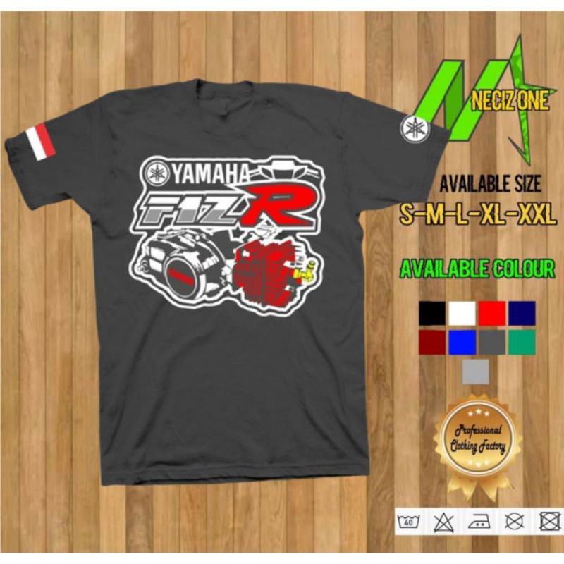 KAOS YAMAHA FIZR ENGINE KAOS CLUB MOTOR PRIA KEREN F1ZR BENDERA INDONESIA