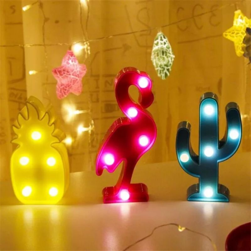 Lampu Tidur Led Dekorasi lampu tidur kaktus lampu tidur nanas lampu tidur flamingo lampu Karakter lampu Hias Hiasan Kamar Aesthetic 3d lampu Unik lampu Meja