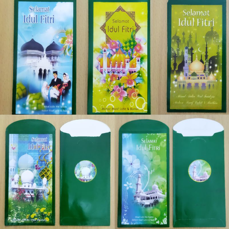 

Isi 10 pcs Amplop Uang Panjang Lebaran Idul Fitri Angpao Ramadhan Murah Bergambar Hijau Classic Gambar Masjid Musholla