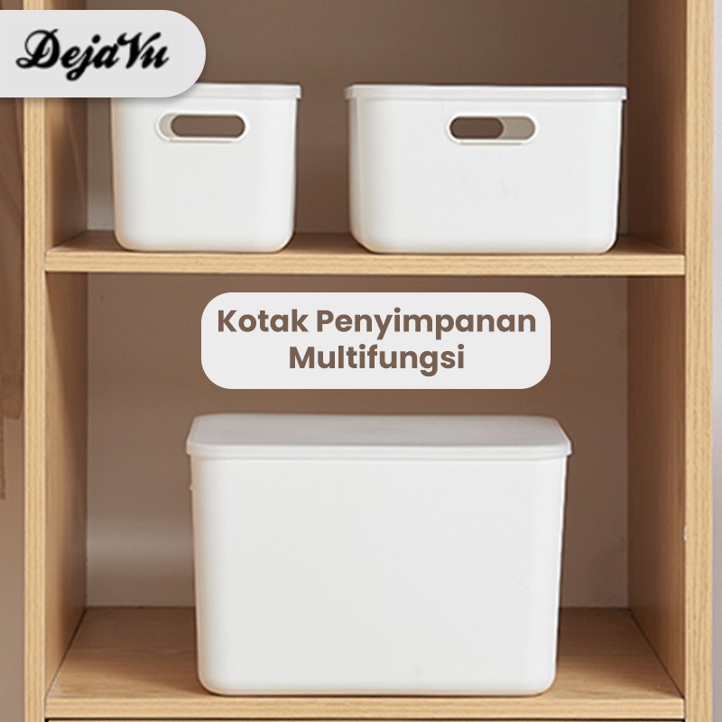 Dejavu Kotak Penyimpanan Bin Pantry Serbaguna Rak Kosmetik Storage Box Organizer HSB786