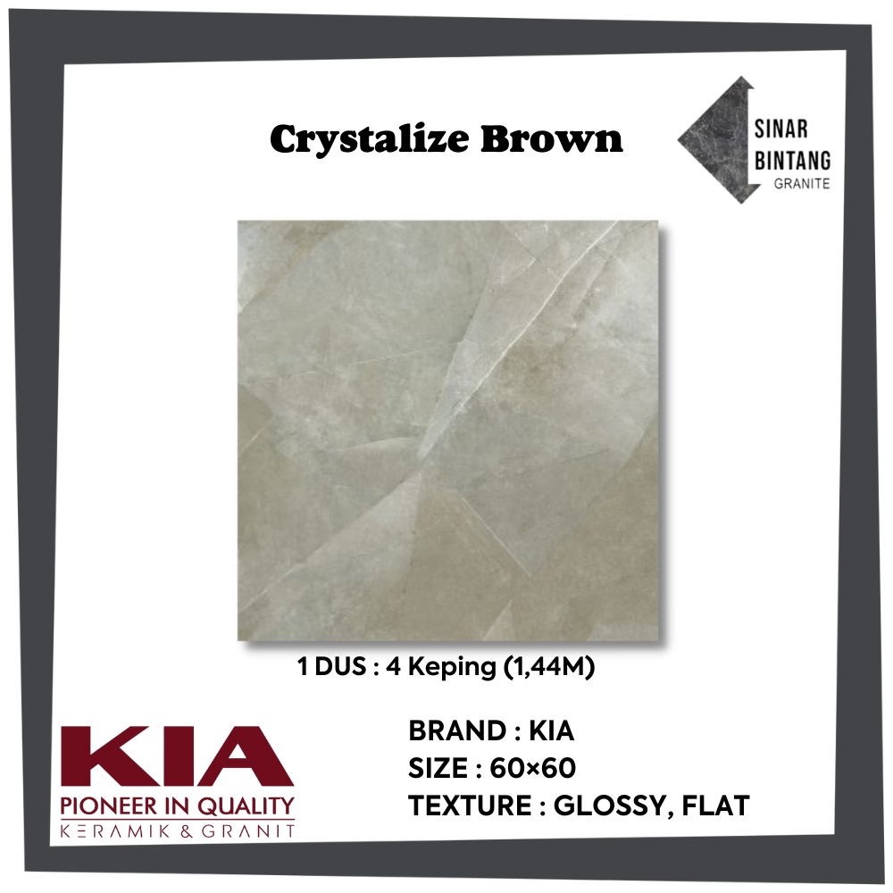 Granit 60X60 | Granit Lantai Crystalize Brown KIA
