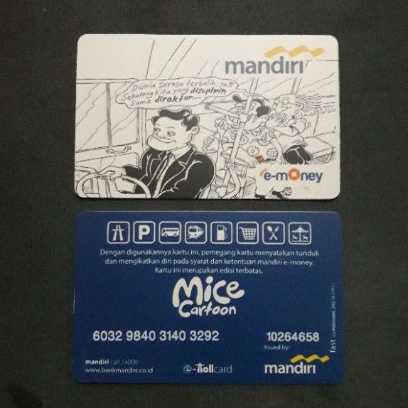 Mandiri eMoney Mice Cartoon ORI /Like eTOLL Tapcash Flazz or Brizzi