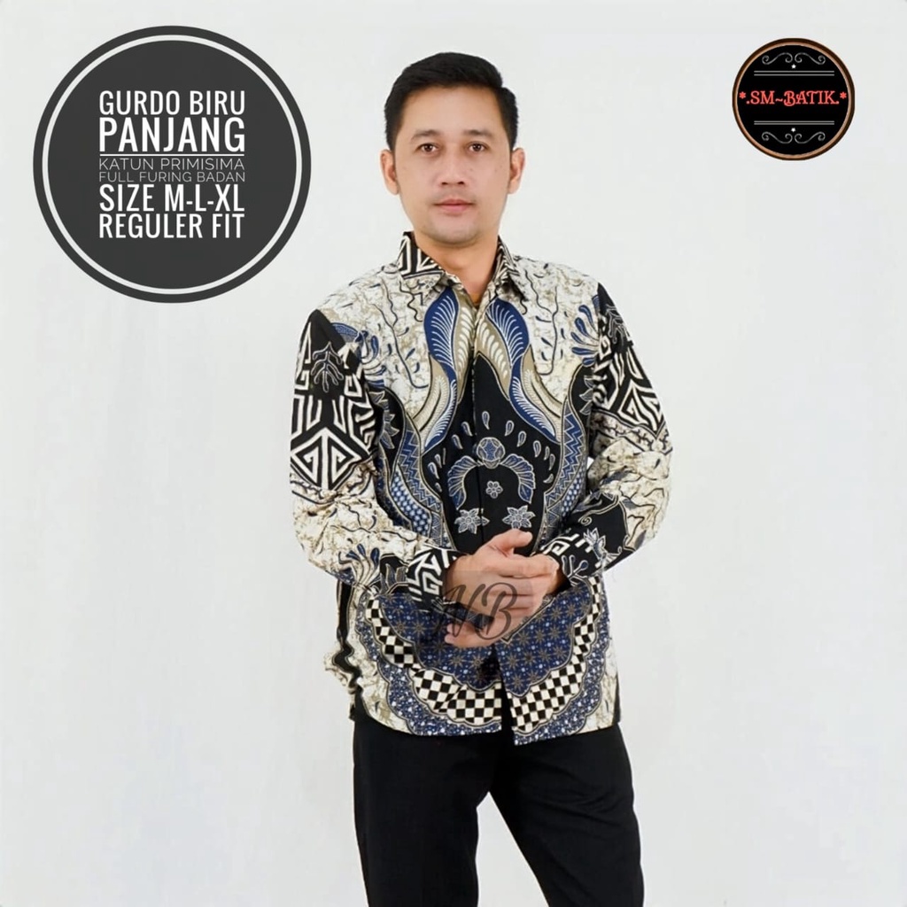 GURDO BIRU SM KEMEJA BATIK PRIA SOLO LENGAN PANJANG LAPIS FURING PREMIUM ASTAGUNA ASTAMA ASWATAMA BAGAS BASKARA BAYUPUTRA BHISMA BIMA BRAMANTYA CHAKRA DEVANDRA DEWANTA DHANI DHARMA DRAJAT DZAKY ELANG ENDRA FARRAZI GADHING GAVIN GIANDRA GUNTURAJI GITARJA