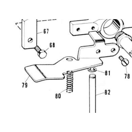 141698-001 Emergency Stop Lever Mesin Jahit Lubang Kancing Brother B814 141698001