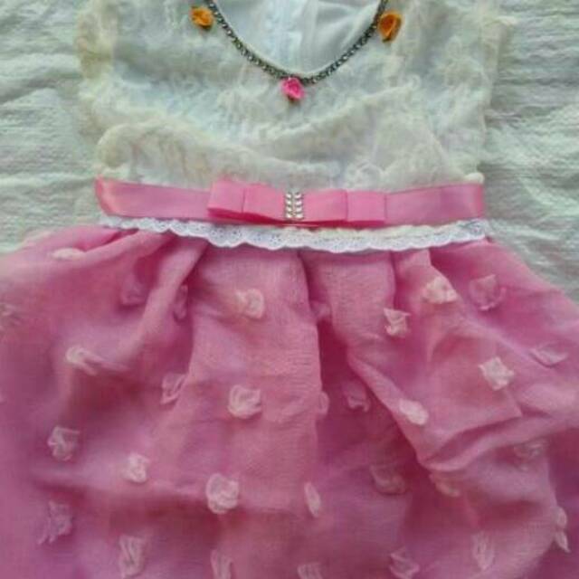 Dress anak murah/gaun anak/baju anak rubiah brokat kekinian cantik