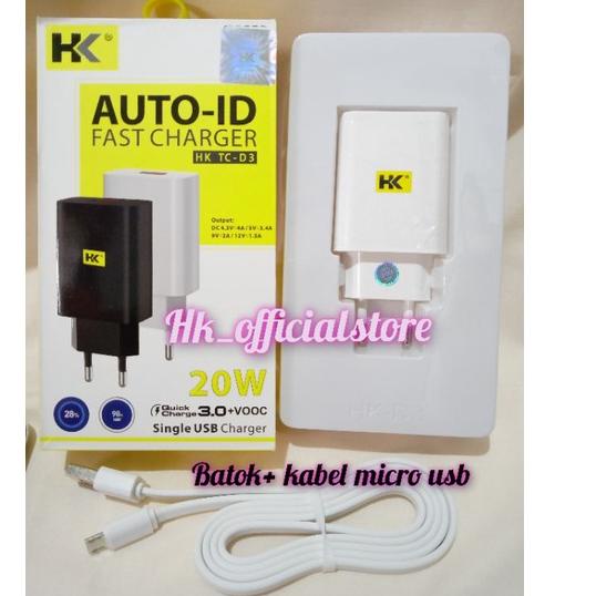Model Baru.. Gratis Ongkir charger HK-D3 3.0 Qualcomm micro Fast Charger