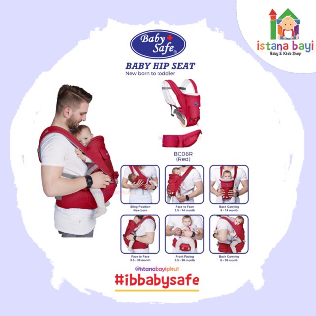 Baby Safe Baby Hipseat Gendongan Newborn to toddler - Gendongan Hipseat