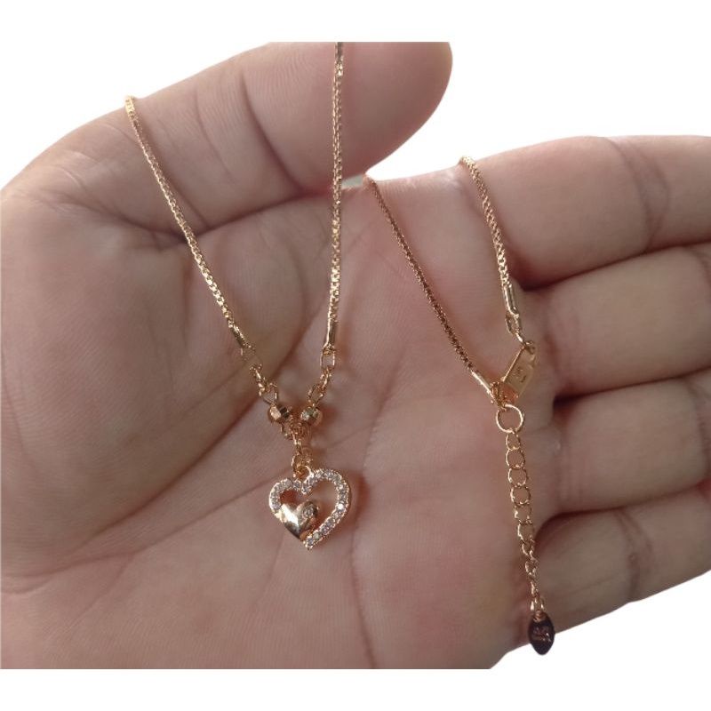 Kalung xuping kalung dewasa love lapis emas gold KL 088