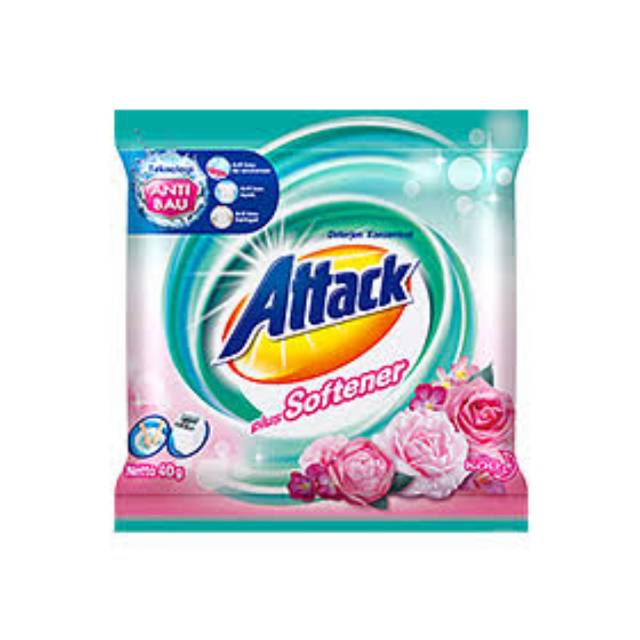 Jual attack plus softener murah 40g 1 renceng isi 6 sachet attack softener 1 renteng isi 6 murah