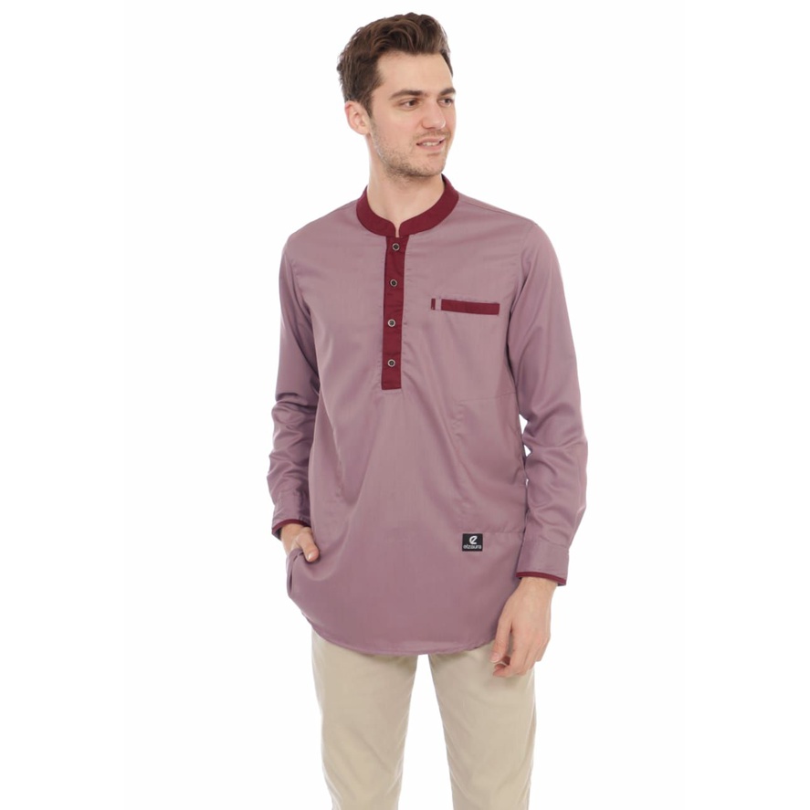 Baju Koko Muslim Modern Kurta Qurta Pakistan Pria Dewasa Lengan Tangan Panjang Original Elzaura Moti