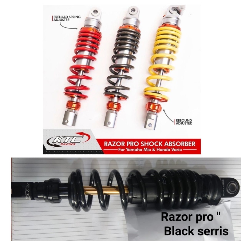 Shock ktc pro razor matic single uk 300 mio &amp; 325 vario ktc racing klik fungsi