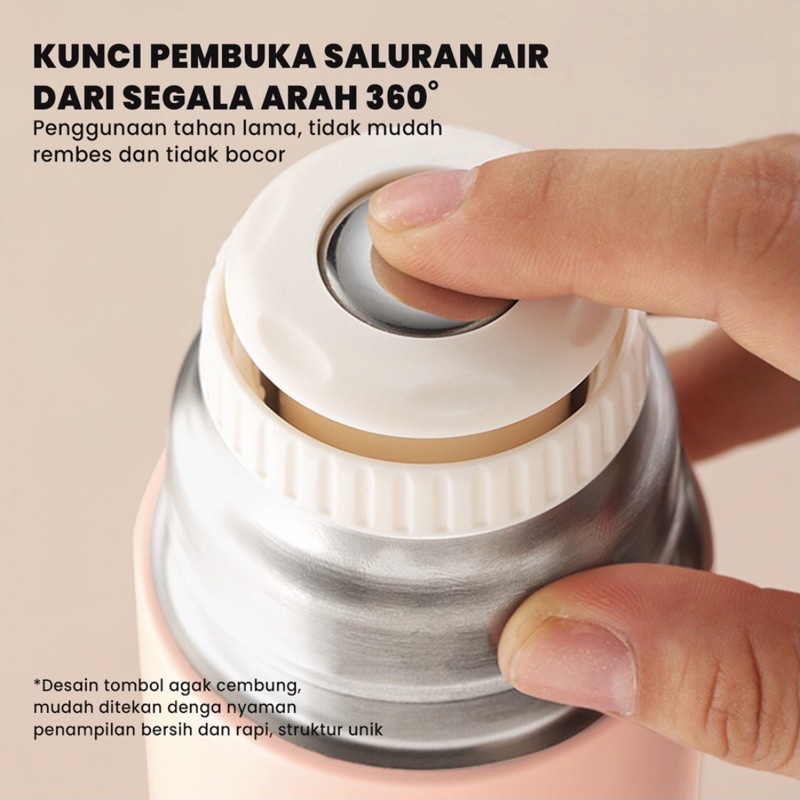 TERMOS GELAS MINIMALIS 380ML PRAKTIS COFFE CUP THERMOS TRAVEL MUG TAHAN AIR PANAS DINGIN MURAH HEMAT BANJARMASIN KALIMANTAN SELATAN | RUMIFY