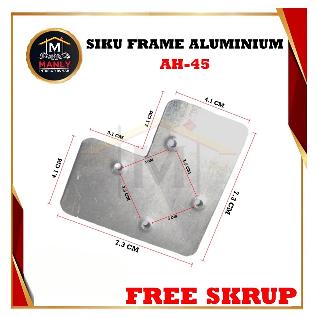 SIKU FRAME AH - 45 / SIKU SUDUT ALUMINIUM