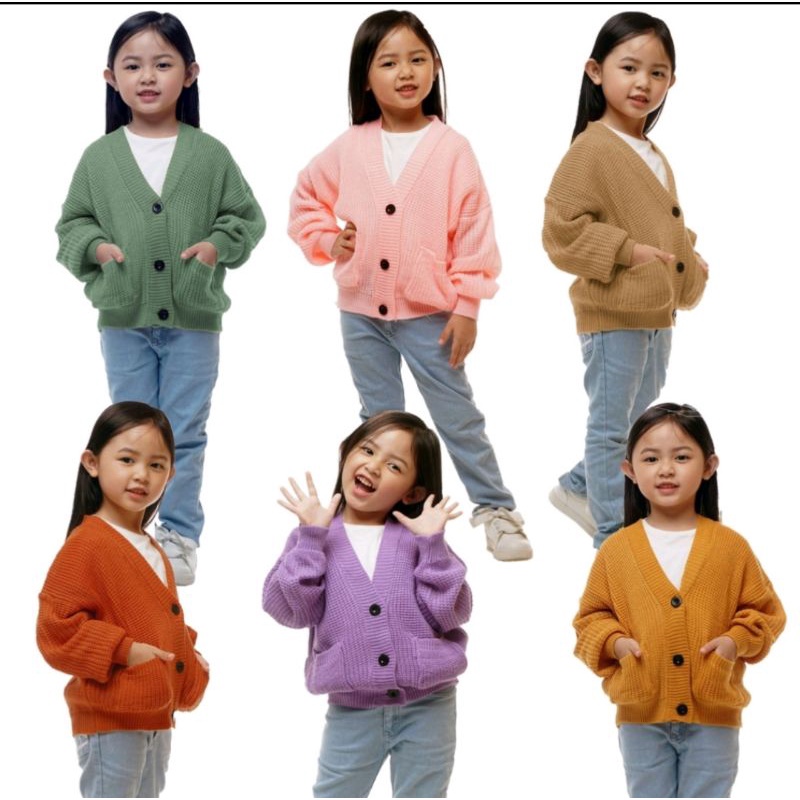 CARDIGAN ANAK Rajut 3-7 Thn || Sweater Anak