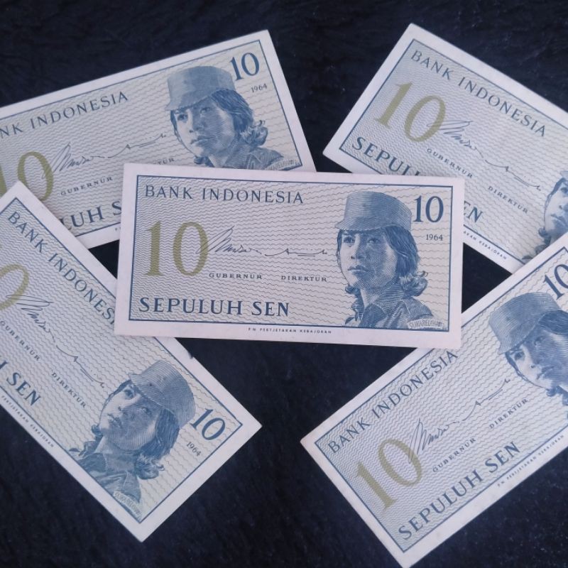 Unng kertas 10 Sen Rupiah 1964